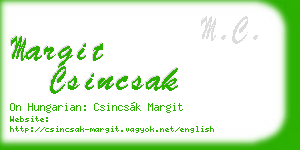 margit csincsak business card